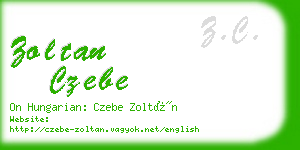 zoltan czebe business card